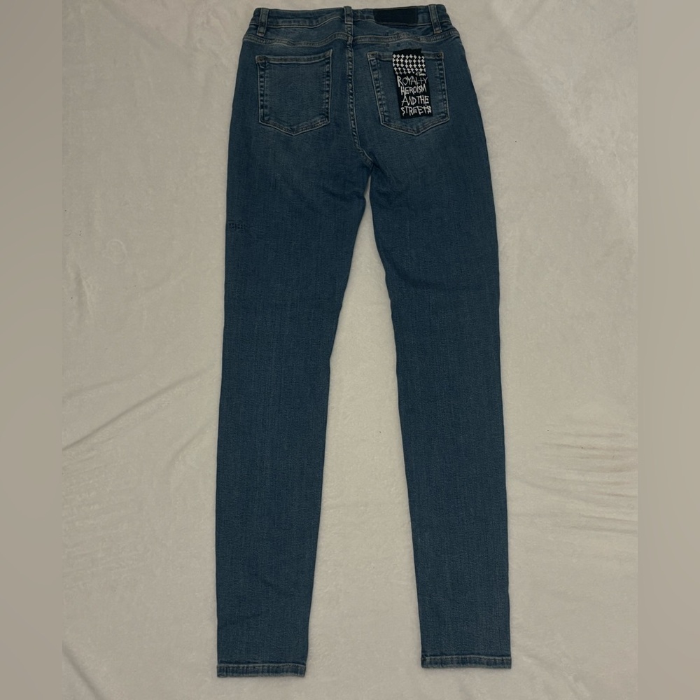Ksubi Women's Skinny Jeans Dark Blue with Back Patch